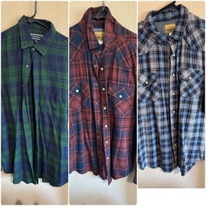 Men's Plaid Button-Up flannel Shirts